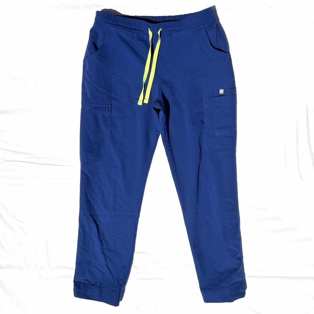 Figs Yola Skinny Scrub Pants Womens Small Petite Electric Blue